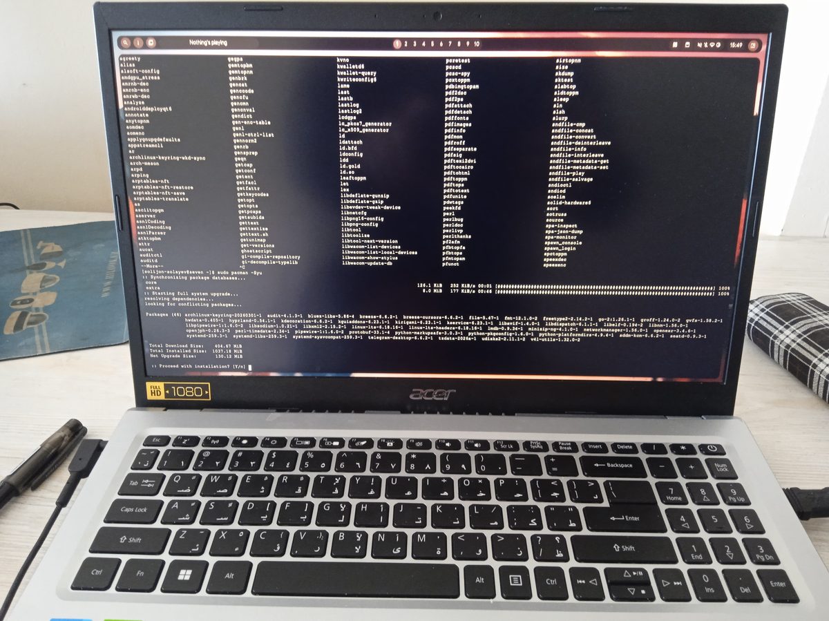 Linux terminal screen